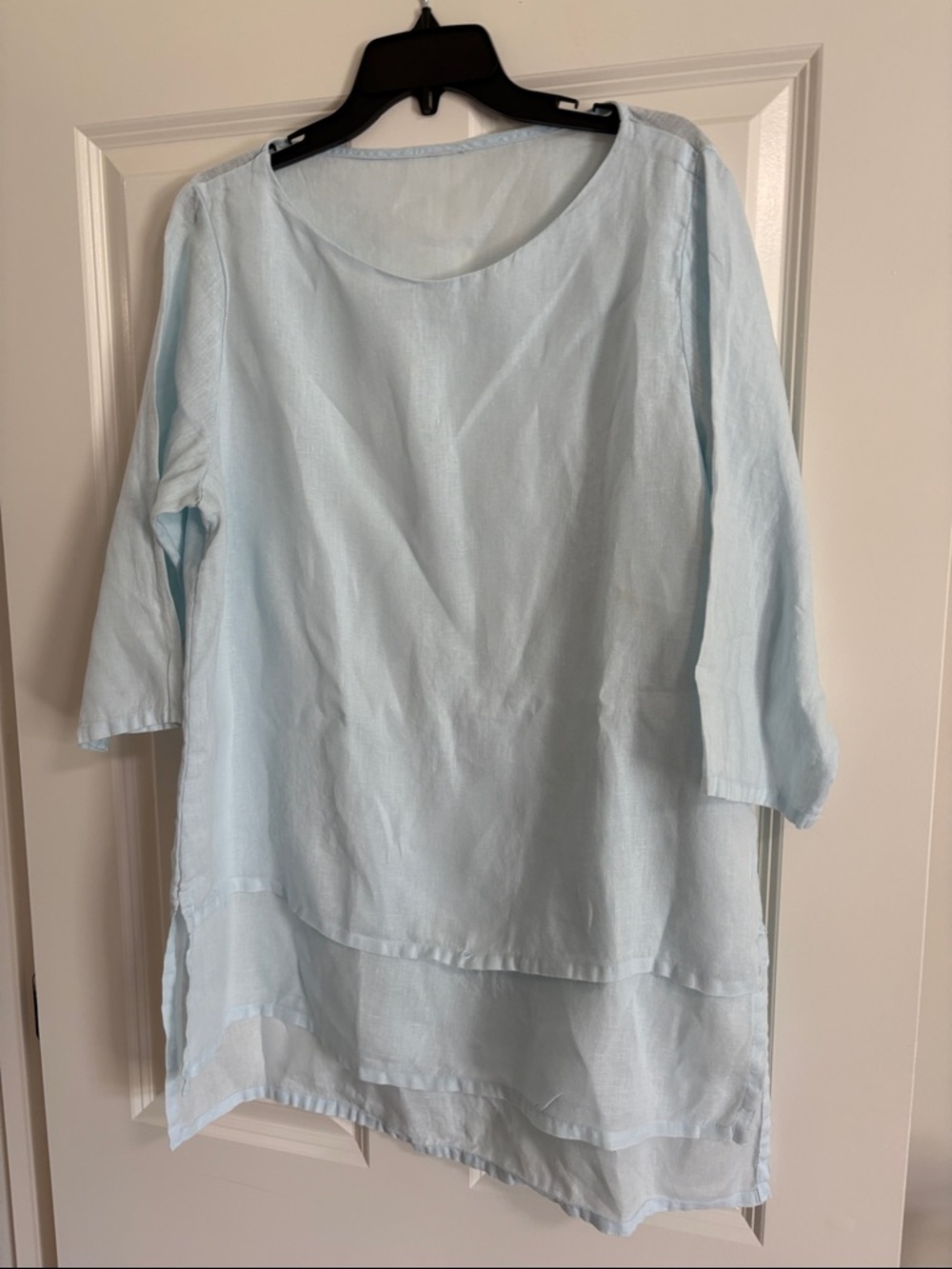 Light Blue Women’s Layered Tunic Top
